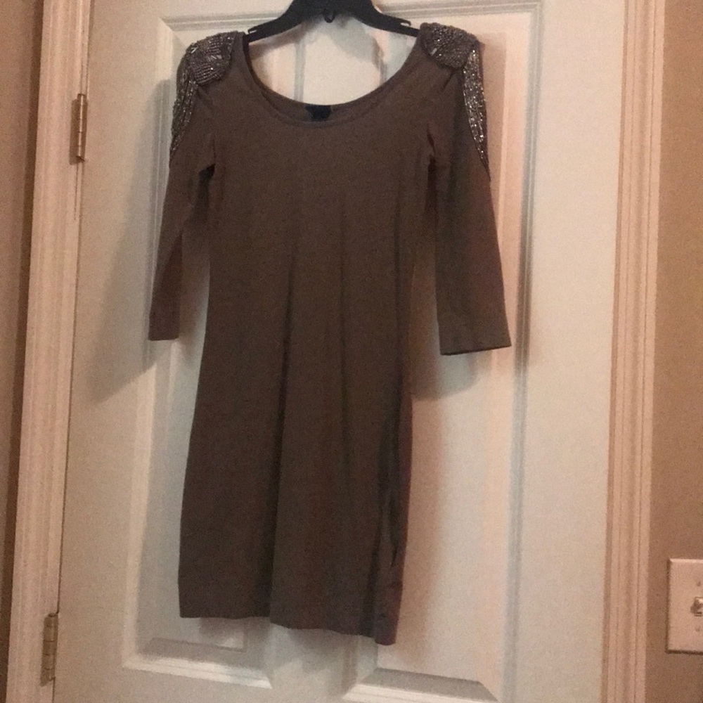 Shoulder detail body con dress